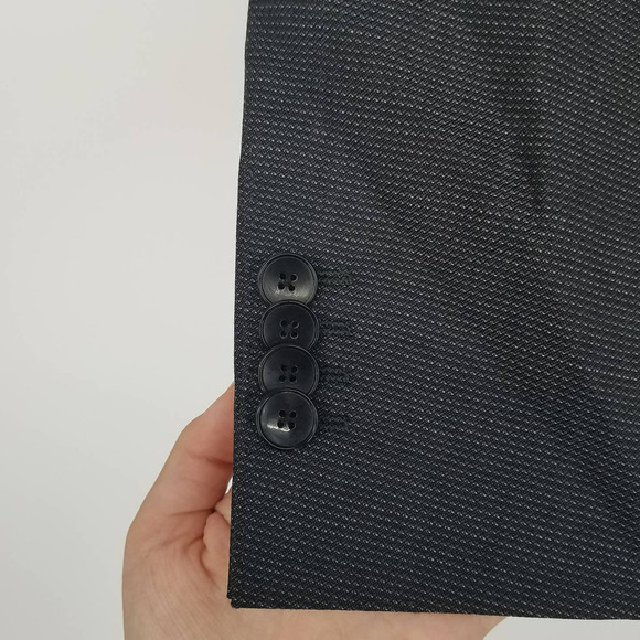 Hugo Boss Charcoal Microcheck Wool Sport Coat in Open Grey Size 38 NEW WITH TAGS - Picture 4 of 7
